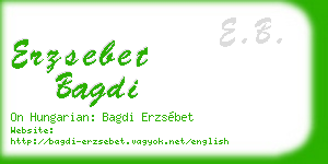 erzsebet bagdi business card