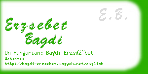 erzsebet bagdi business card